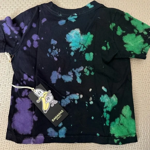 Bananas Monkey Tie Dye Yin Yang Twins Youth 2T Tee - Picture 3 of 3
